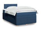 Domopure bed base with blue mattress 120x190 cm fabric OERR06674