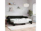 Daybed with pull-out bed, black velvet, 80x200 cm, VCGS32781