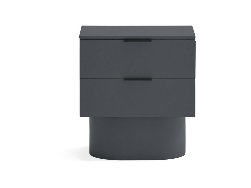 Chicyla - 2-drawer wooden bedside table - Anthracite Grey NNVO68414