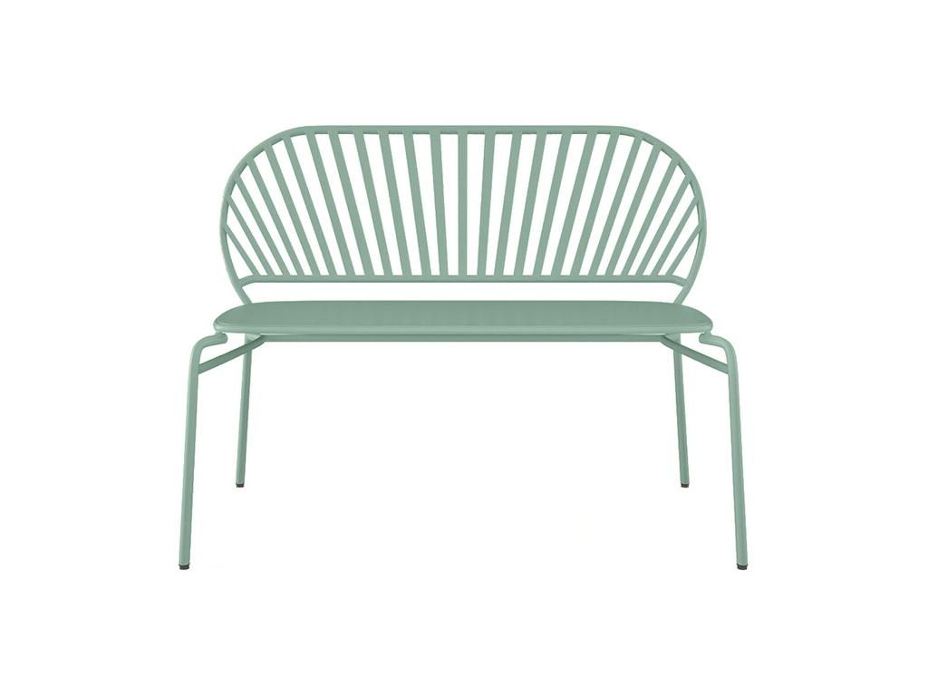 Metal garden bench - Almond green - Domopure UVLO72020