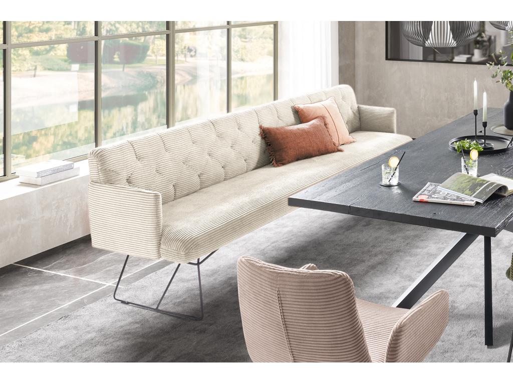 Bench - cream white corduroy - CHARME NEQO08232