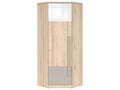 Chicyla Corner Wardrobe with 1 Door, Grey and White Wood EAEU06501