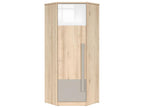 Chicyla Corner Wardrobe with 1 Door, Grey and White Wood EAEU06501