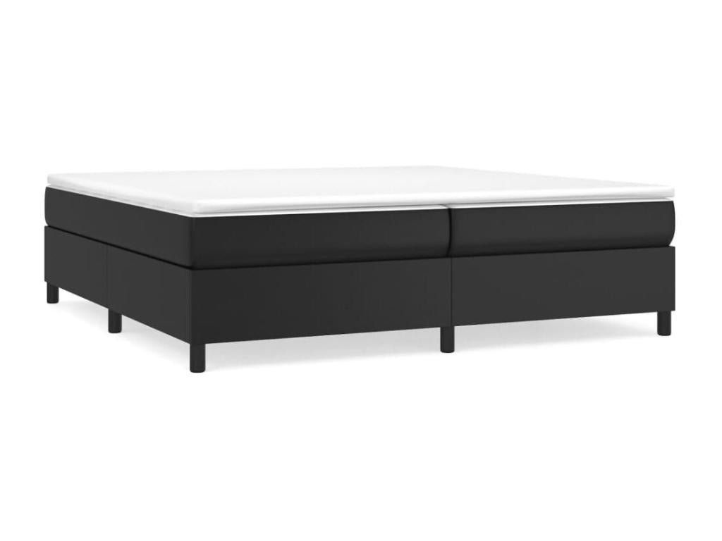 Black bed frame 200x200 Faux leather DMWK02639