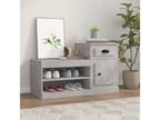 Concrete grey shoe cabinet 100x42x60 engineered wood MUNJ39132