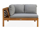 Domopure KPNX34194 Low Eucalyptus Wood Garden Sofa (Left-Handed)