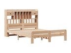 Bookshelf bed without mattress 160x200 cm solid pine wood CEDS88254