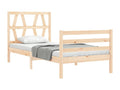 Bed frame with headboard, small, single, solid wood, ICYG28914