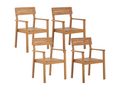 Set of 4 Domopure Brown Garden Chairs EQWO74588