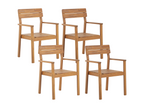 Set of 4 Domopure Brown Garden Chairs EQWO74588