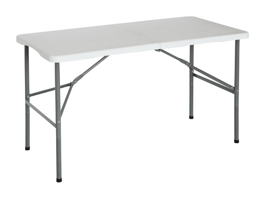Folding Table 122cm Rectangular White Catering O91 QEHE13553