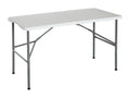 Folding Table 122cm Rectangular White Catering O91 QEHE13553