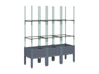 Planter with grey trellis 120x40x142.5 cm PP MBEC24812