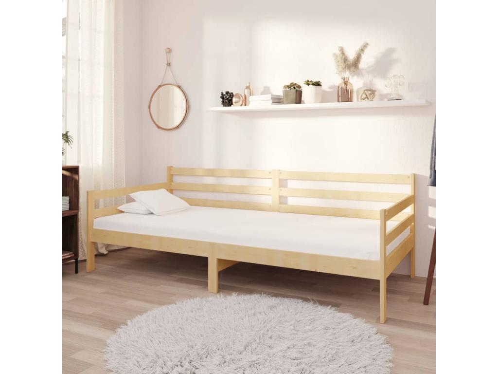 Bed with mattress 90x200 Solid pine wood 16 CLKM94056