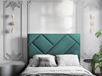 Chicyla - Chicyla Headboard 160x120cm in petrol blue velvet - 160x8x120cm CTKW36444