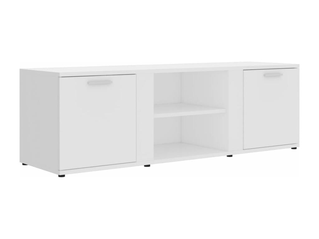 White TV stand 120x34x37 cm Chipboard PWKF64660