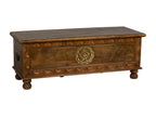 Chest with handcrafted brown finish, 120x45x45h cm, VDRO33392