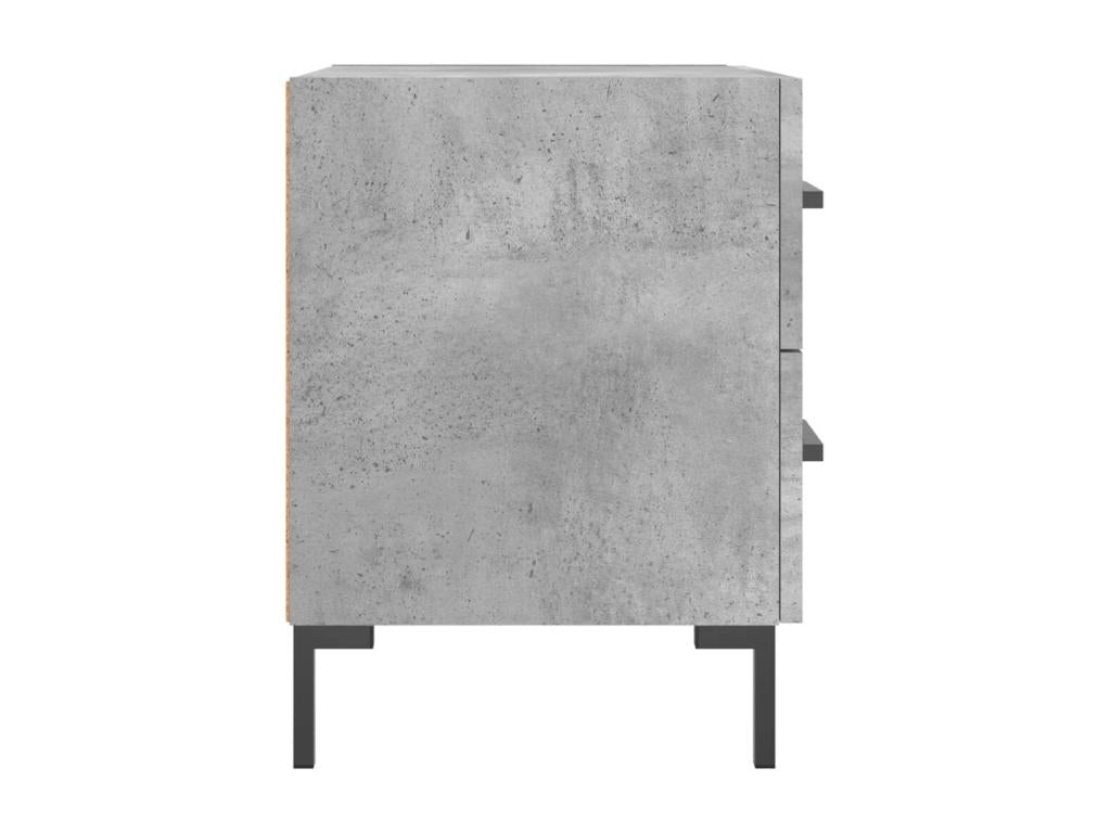 2-piece bedside tables, concrete grey, 40x35x47.5cm, engineered wood BKGZ32154