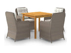 5-Piece Garden Dining Set, Brown SJEQ85683