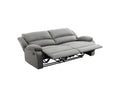 Chicyla 3-seater manual sofa with 2 XXL seats, Leo microfiber - Grey - W193 x D93 x H96cm - Chicyla QSKD71785