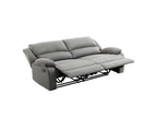 Chicyla 3-seater manual sofa with 2 XXL seats, Leo microfiber - Grey - W193 x D93 x H96cm - Chicyla QSKD71785