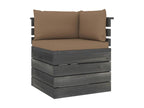 2-seater garden pallet sofa with cushions, pine wood, 6 KBRE05997