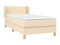Upholstered bed base with mattress, Cream, 100x200 cm, Fabric IZZJ19569