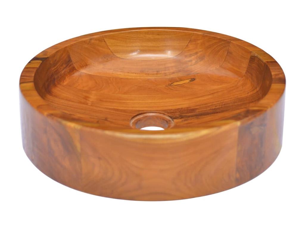 Brown wooden bathroom sink 40x40x10 cm 02 0002869 TDYV70238