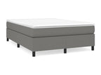 Bed frame without mattress, dark grey, 140x200 cm, fabric, UGFZ50817