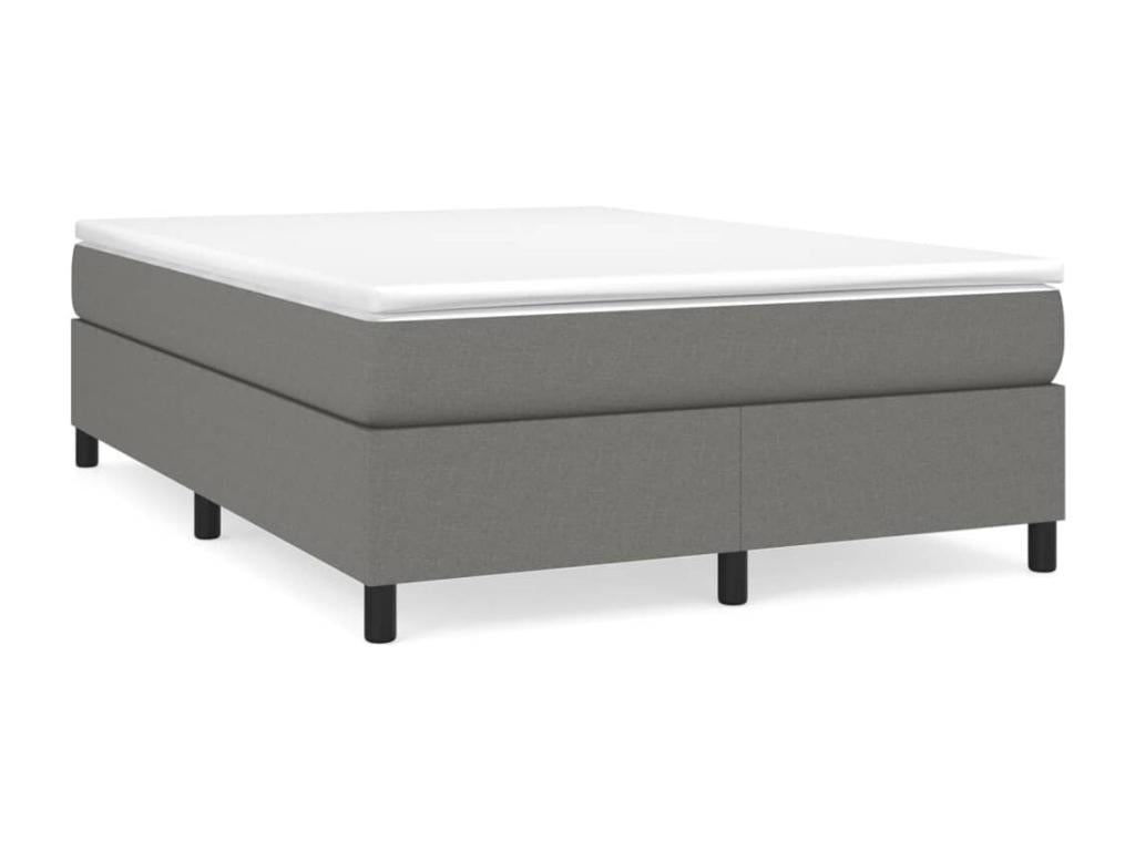 Bed frame without mattress, dark grey, 140x200 cm, fabric, UGFZ50817