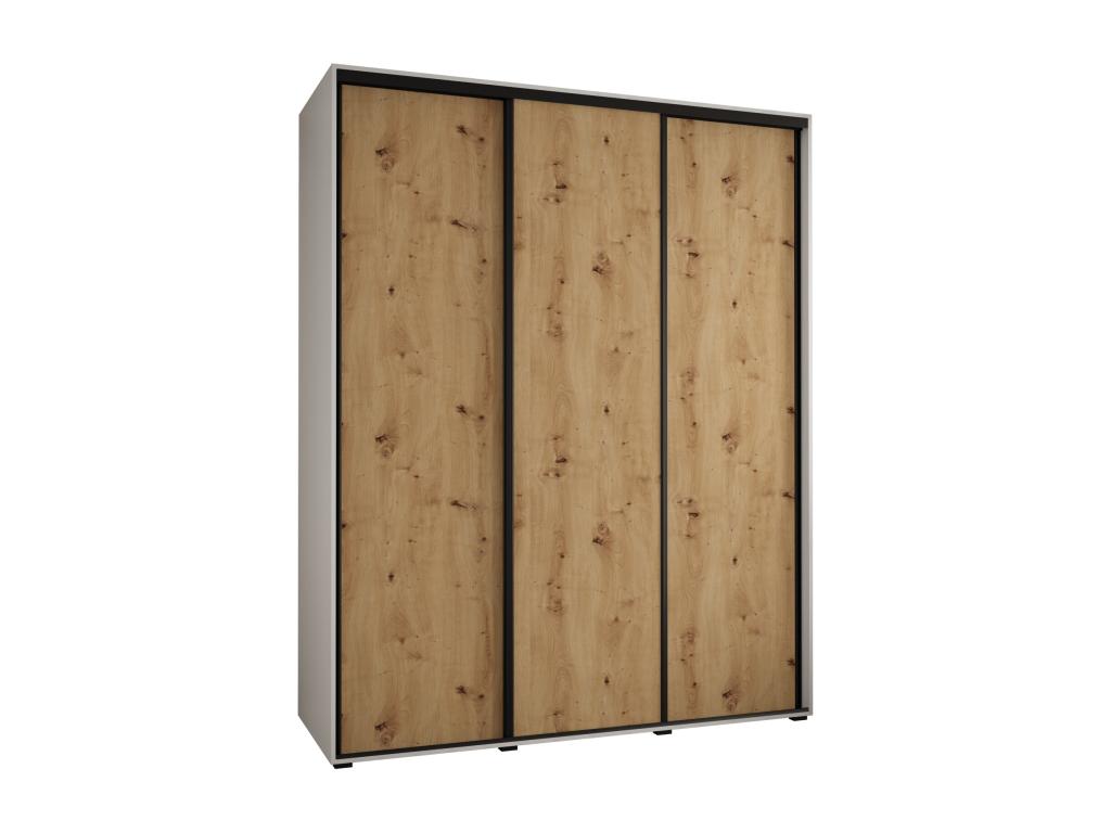 Domopure 1 Sliding Door Wardrobe 235.2/200/45 3 Doors White/Dompure/Black OSFH27311