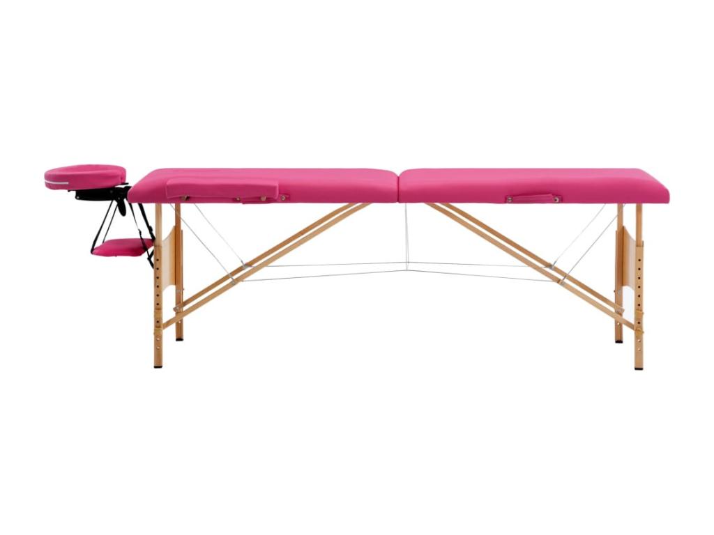 Folding wooden massage table, brown, 191x70x59 cm, 02 0001817 QRNR08726