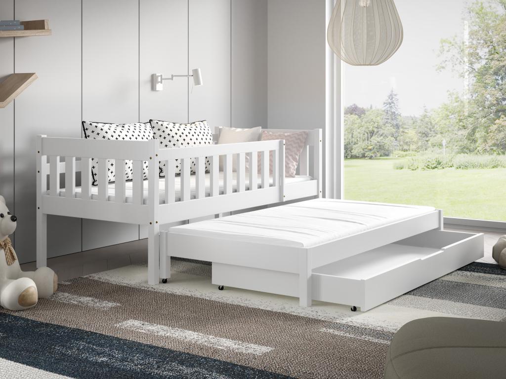 Chicyla Single Children's Bed 86x168x75 80x160 Cm White YRAP09465