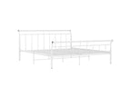 White Metal Bed 160x200 ATYX04935