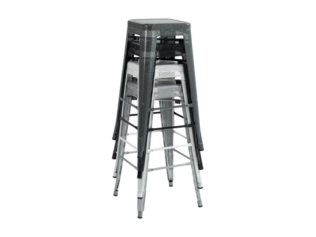 Bar stool with white metal base, 43x43x77 cm, 10 0004868 GJAF22321