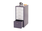 Domopure T851 cabinet with drawers, 69x28x41cm, 5 drawers - dark grey/white - grey fo XQOJ00911