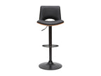 Domopure TFZE00091 Adjustable Black and Dark Wood Designer Bar Stool
