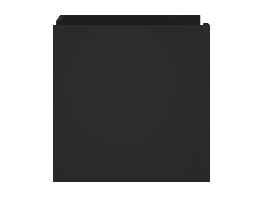 Domopure Premium - Black bedside table 45x50x50 cm engineered wood WVUL28958