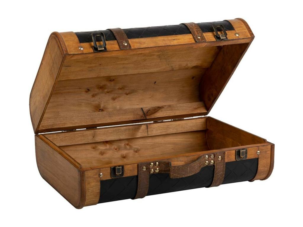 White wooden suitcase 43x30x17h QJAI39931