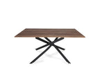 Domopure dining table 160x90cm - 6 people / Oak finish and black legs IAWF64483