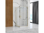 Domopure Punto 90x90 Gold Shower Cabin Domopure White Shower Tray UVXE22112