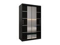 Domopure 4 Sliding Door Wardrobe 200/120/62 2 Doors Black/Black ETAH28701