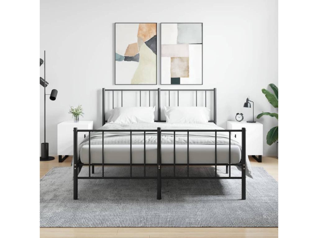 Bedside tables, 2 pcs, glossy white, 40x40x50 cm, UHZO60422