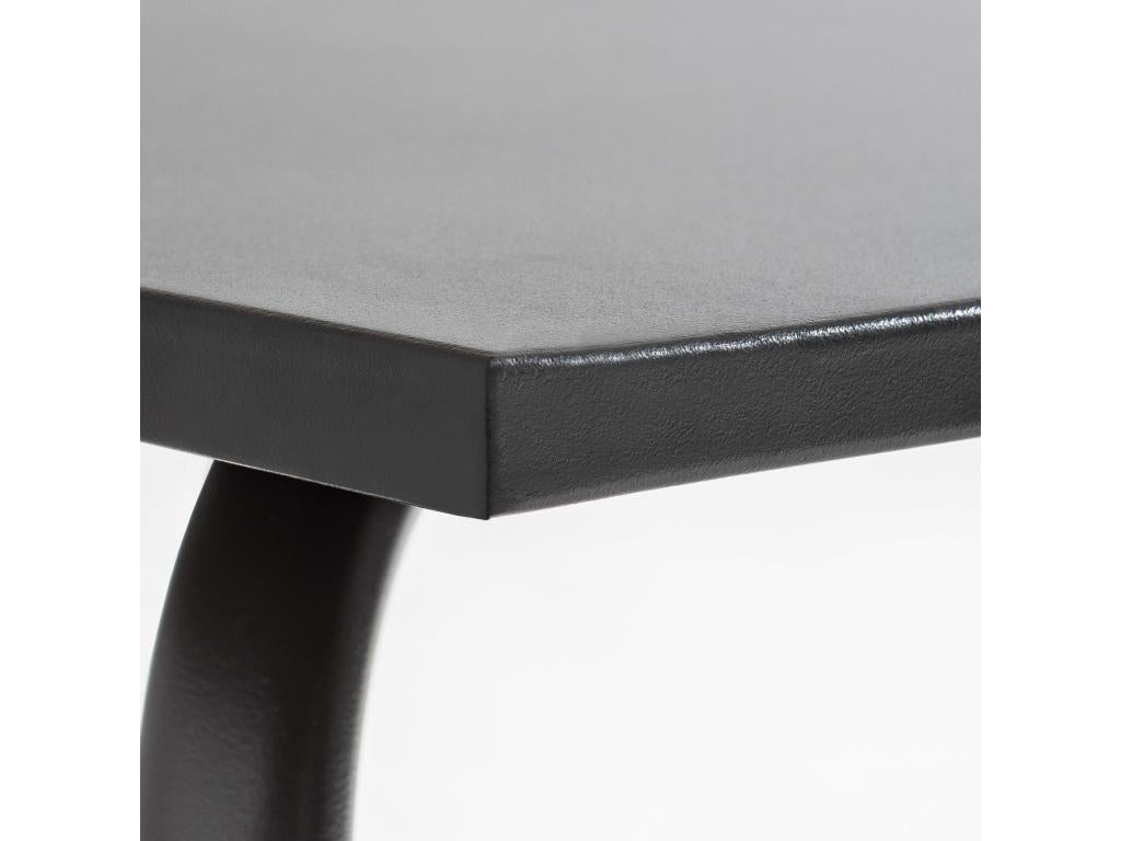 Square garden table in anthracite metal - Domopure WNVU26128