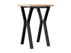 Y-frame dining table 50x50x75.5cm solid pine wood cast iron UVOH13611