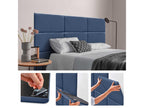 Chicyla Set of 6 Self-Adhesive Linen Wall Panels, Sound Absorbing, Shockproof, and Suitable for Bed Headboards, Navy Blue, 50x30cm x6 XESU57940