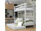 Wooden bunk bed - with drawer for mattress N03 Grey 100x200 OPYG30845