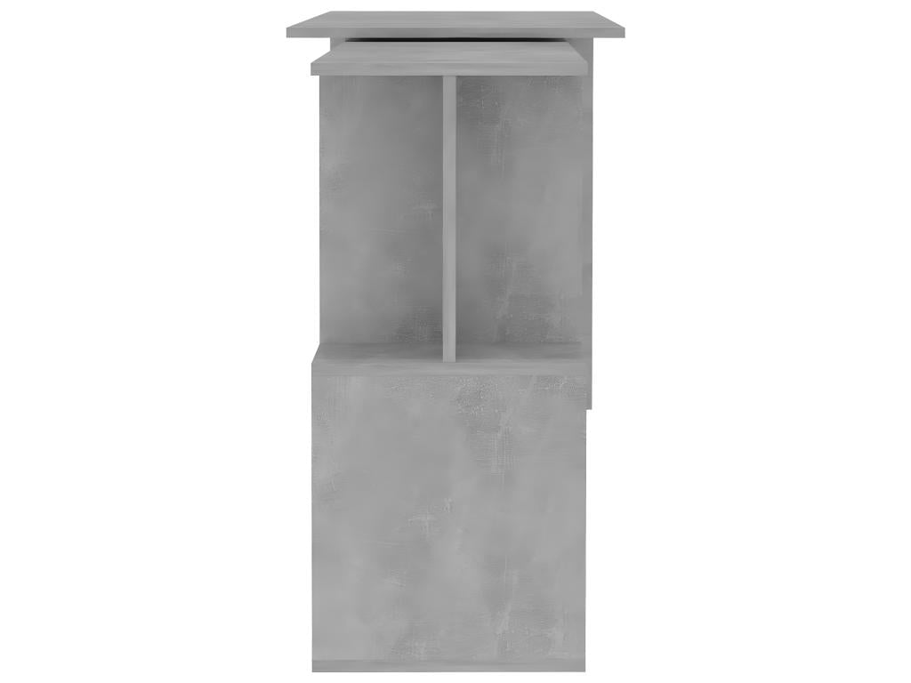 Corner desk, concrete grey, 200x50x76 cm, engineered wood, LKFX71549