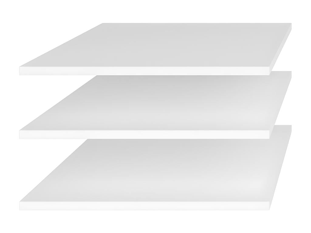 Domopure collection 2-door wardrobe in white with LED lighting and 3 shelves included. FCON68722