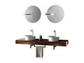 Chicyla 8-piece double vanity bathroom set in walnut BINP07252